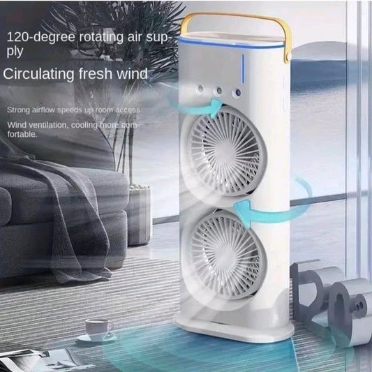 Portable Air Conditioner Fan – Nozzle Cooling & Humidifier with Colorful LED Night Light.