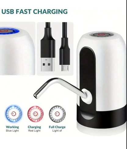 Portable Electric Water Bottle Pump – USB Rechargeable Automatic Dispenser for Home, Kitchen & Camping